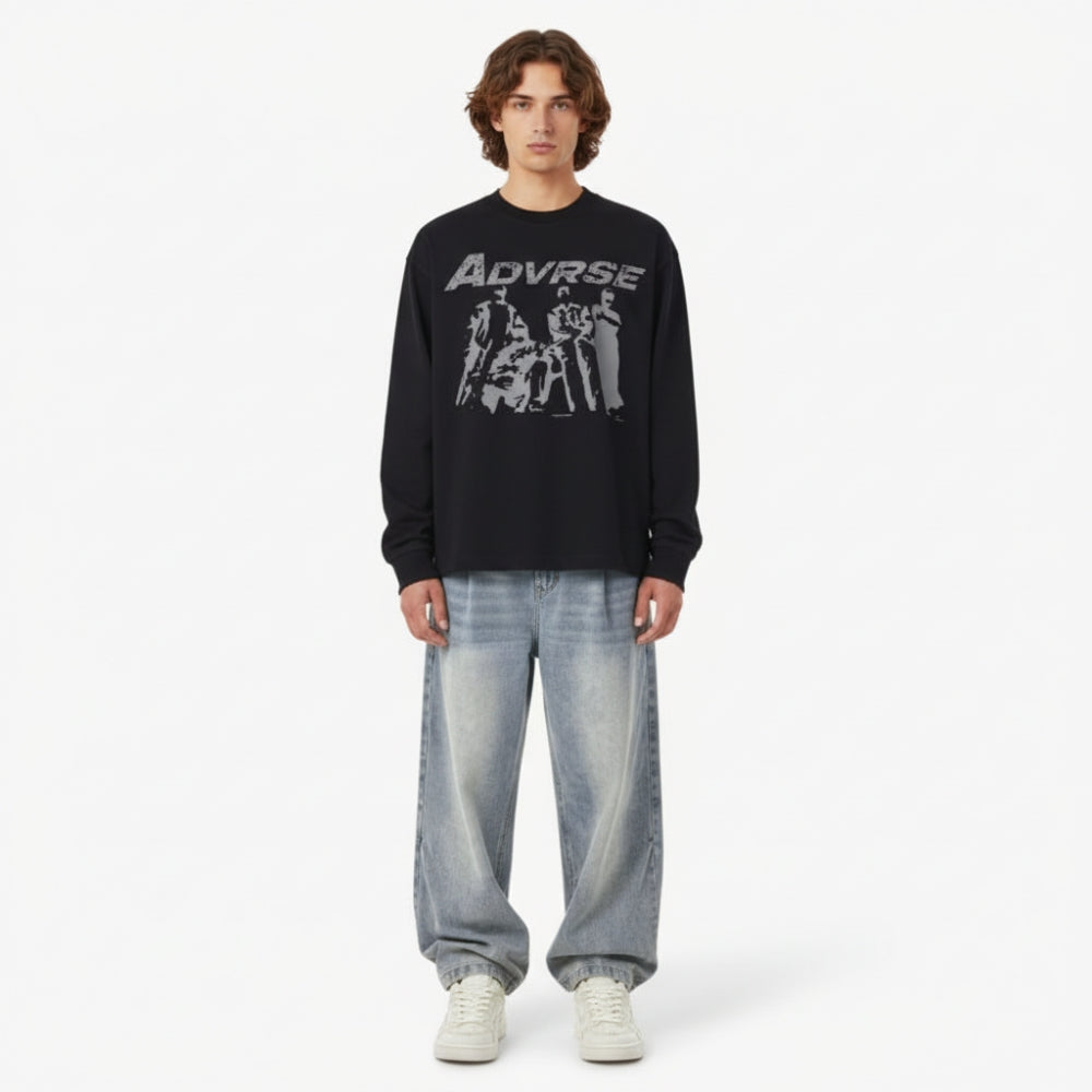 Crew Hood Longsleeve | White