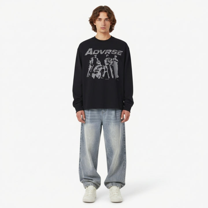 Crew Hood Longsleeve | White