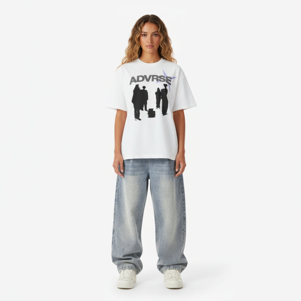 Shadow Huddle Tee | White