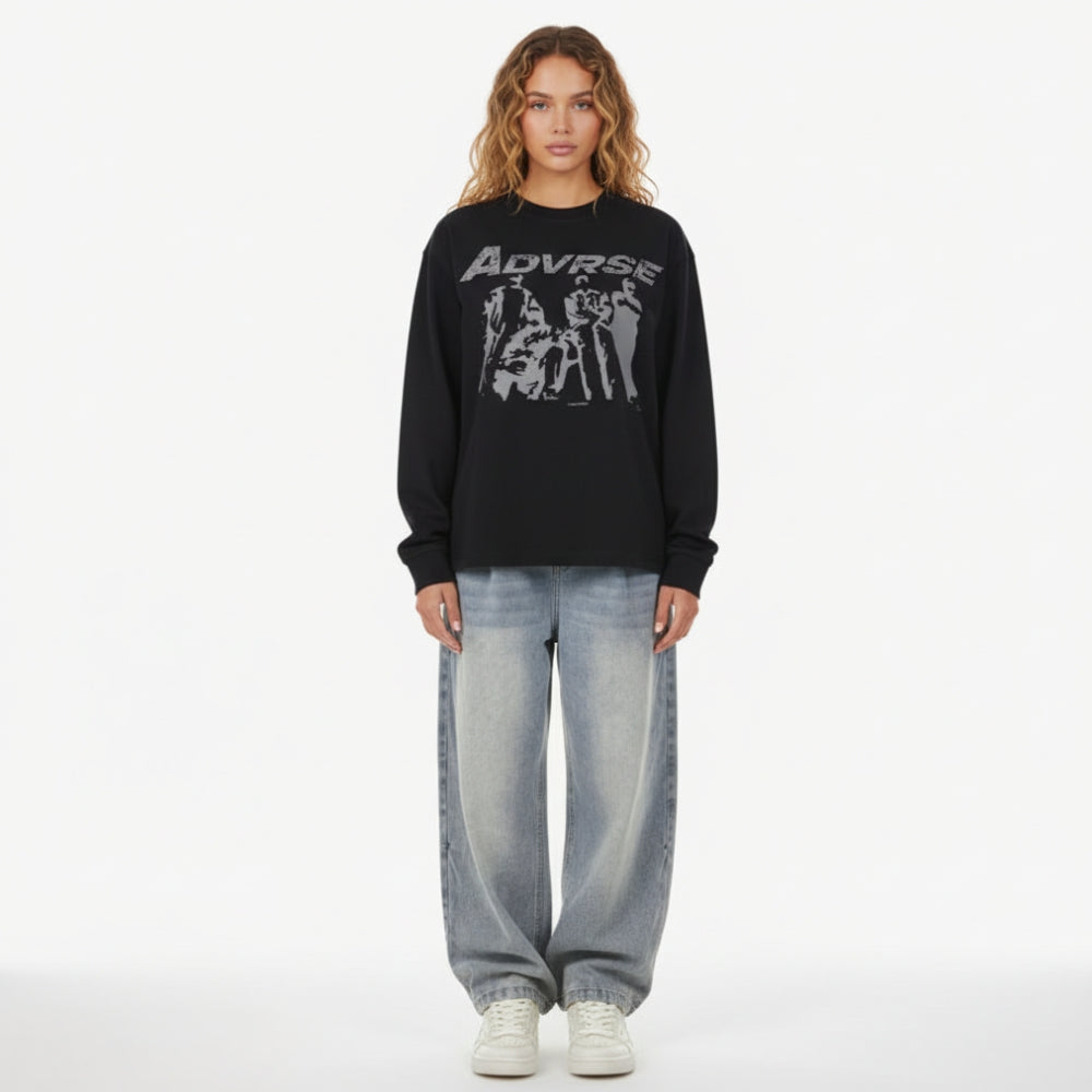 Crew Hood Longsleeve | White