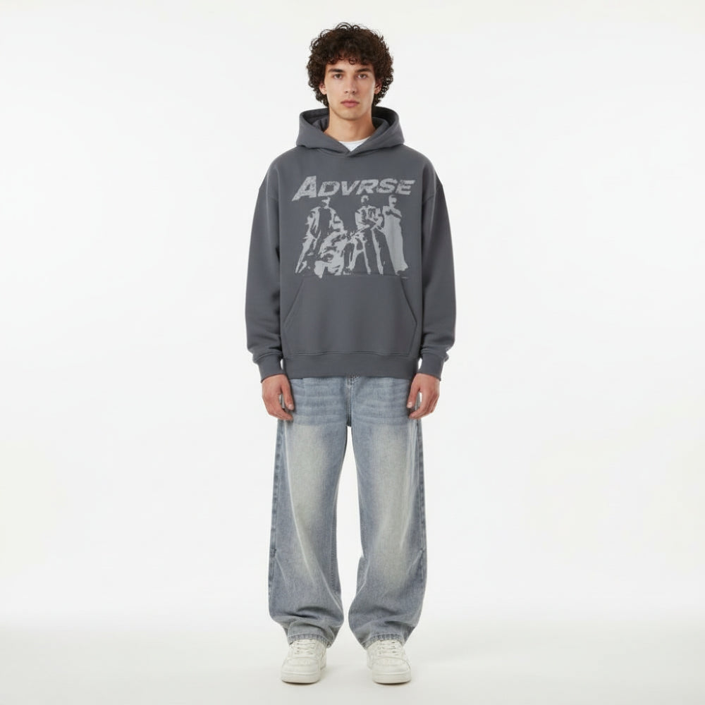 Crew Hood Hoodie | Balck