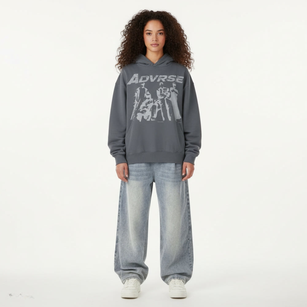 Crew Hood Hoodie | Balck