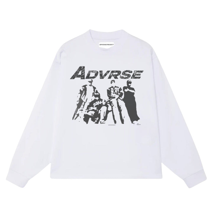 Crew Hood Longsleeve | White