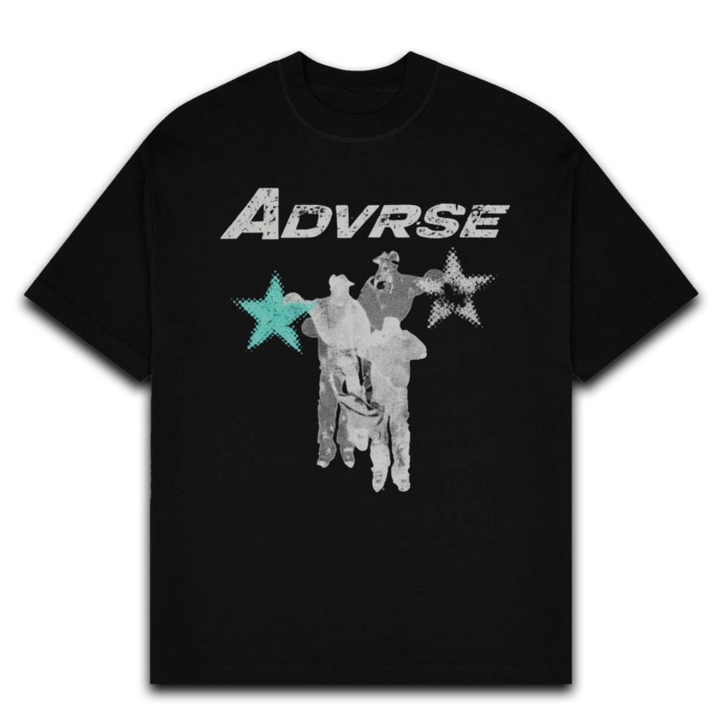 Distressed Stars Tee | Black