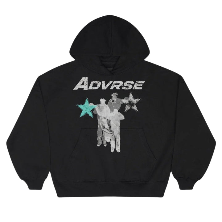 Distressed Stars Hoodie | White