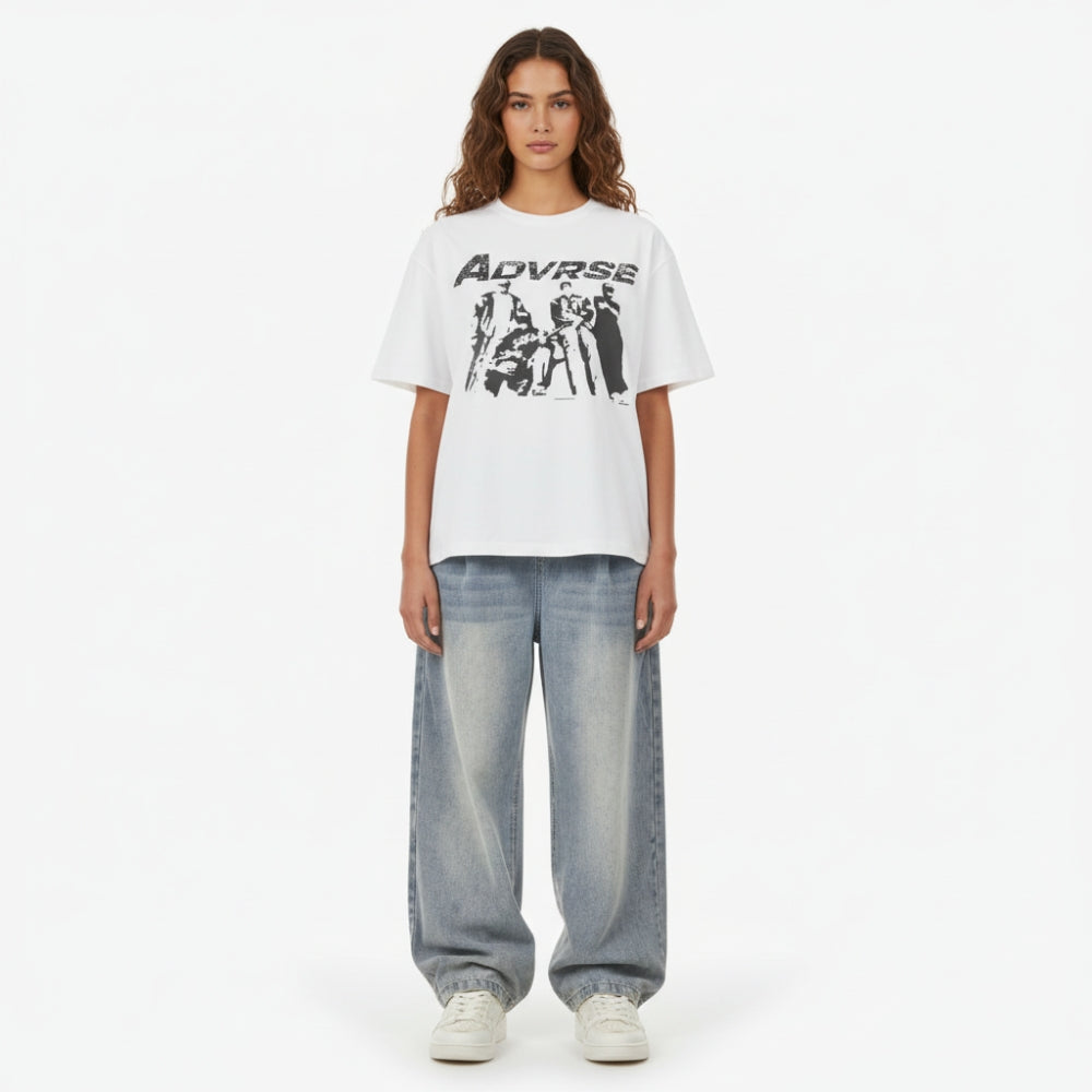 Crew Hood Tee | White