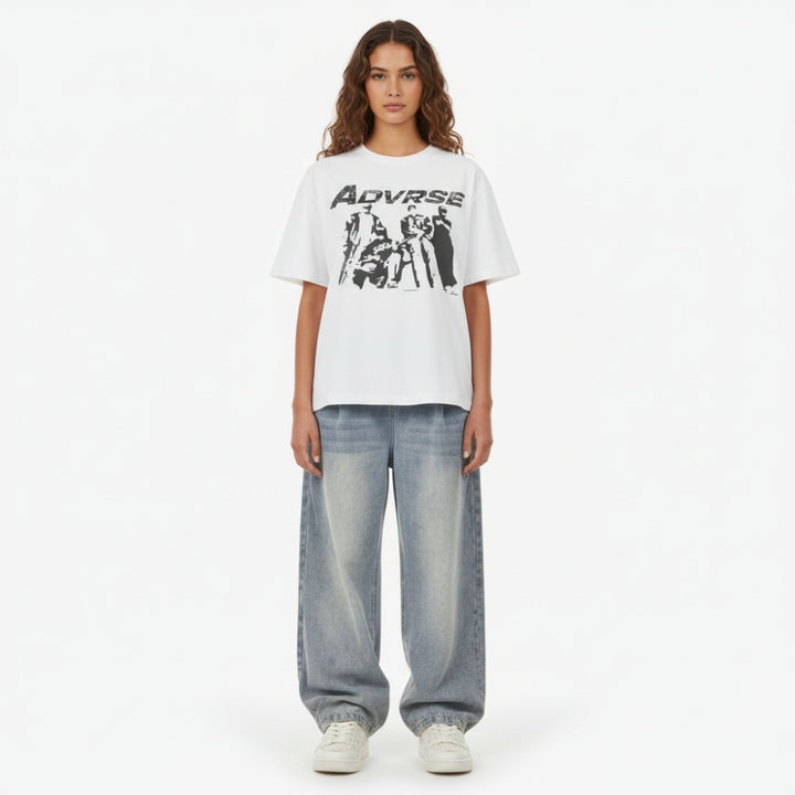 Crew Hood Tee | White